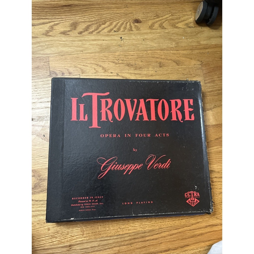 Il Trovatore Opera In Four Acts By Giuseppe Verdi Vinyl Set 3‎